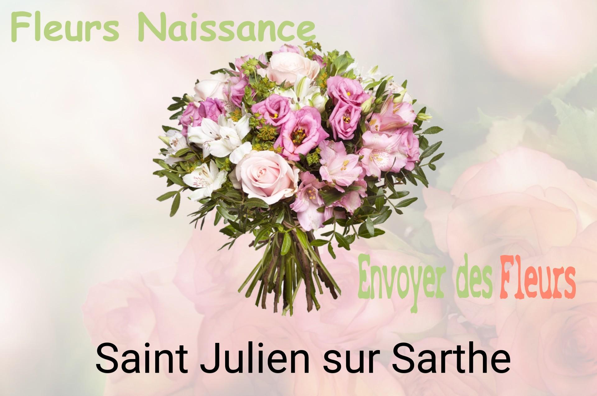 Bouquet de fleurs de naissance livré à Saint-Julien-sur-Sarthe